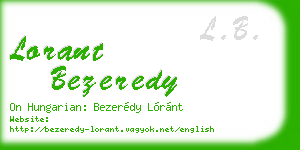lorant bezeredy business card