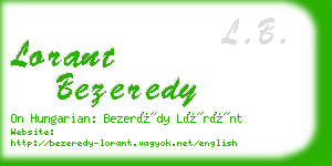 lorant bezeredy business card